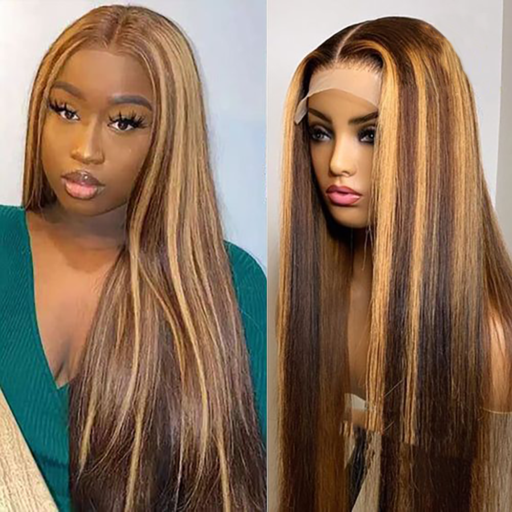 RomaNike Highlight Wig  Straight Wig 13x4 Lace Front Wig
