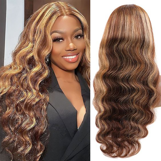 RomaNike Highlight Wig Body Wave Wig 13x4 Lace Front Wig