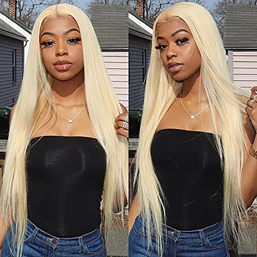 RomaNike Blonde Wig Straight Wig 13X4 Lace Front Wig