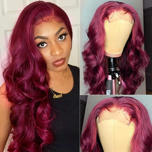 RomaNike 99J Wig Body Wave Lace Closure Wig 4x4 Lace Closure Wig