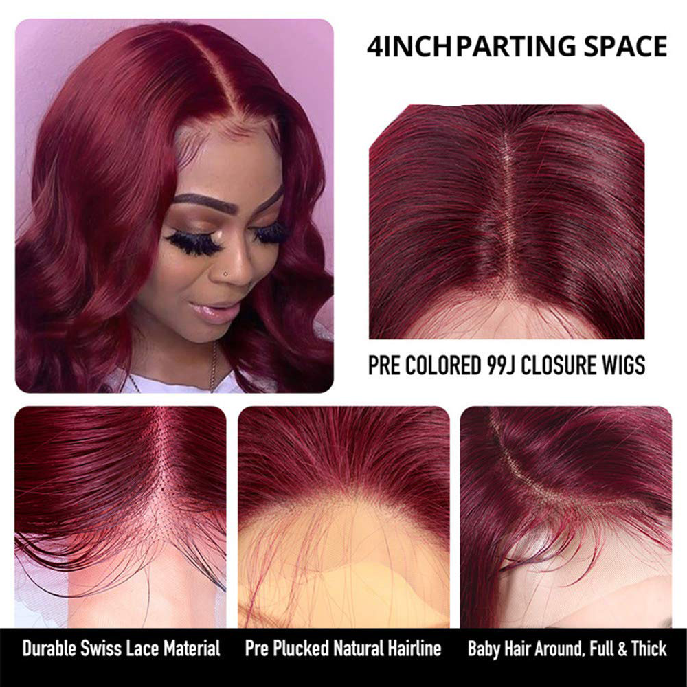 RomaNike 99J Colored Lace Front Body Wave wig 13X4 lace front wig