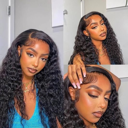 RomaNike Curly Wig 4x4 Lace Closure Wig