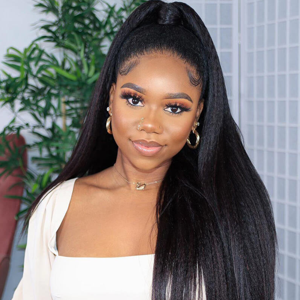 RomaNike 360 Lace Frontal Wig Kinky Straight Frontal Wig