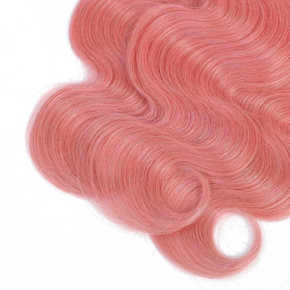 ROMANIKE 1B Pink Body Wave Hair Weave 3 Bundle