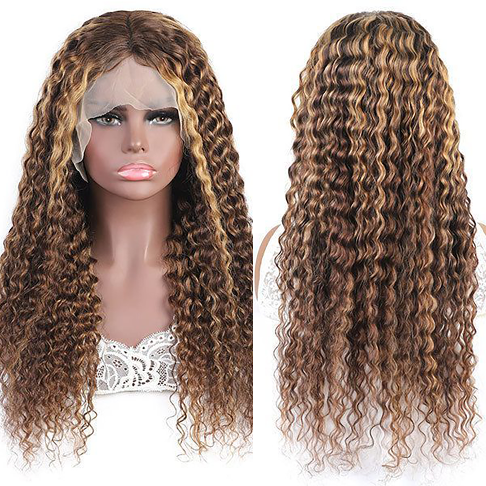 RomaNike Highlight Wig Deep Wave Wig 13x4 Lace Front Wig