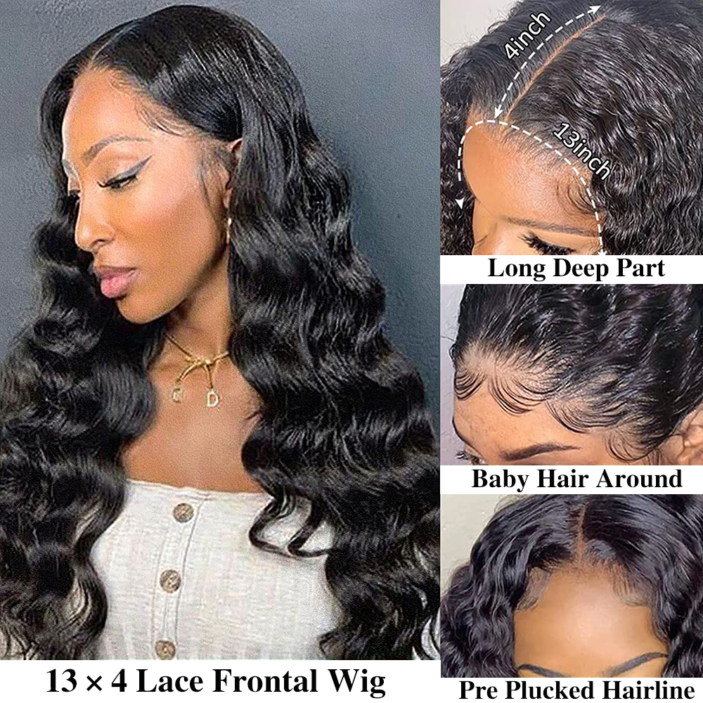 RomaNike Loose Wave Wig 13x4 Lace Front Wig Lace Wigs